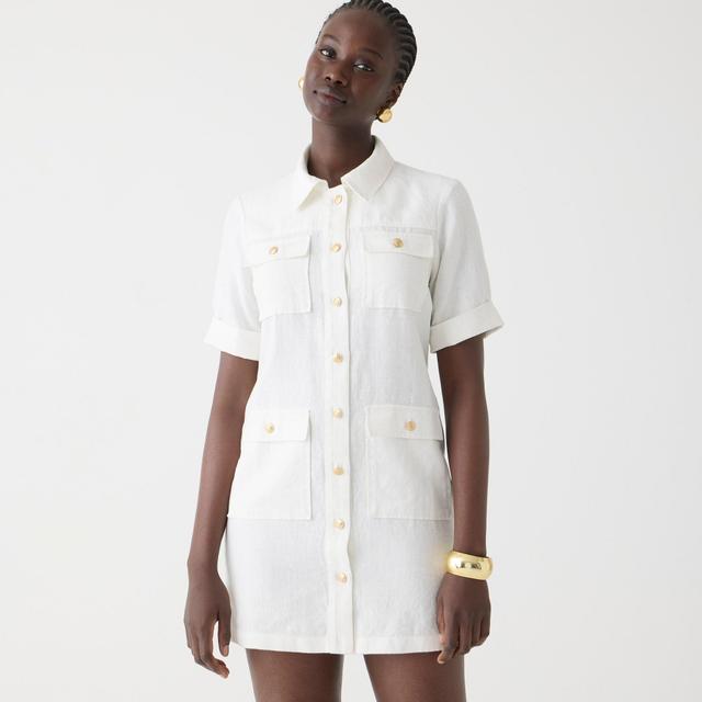 Gamine shirtdress in linen Product Image