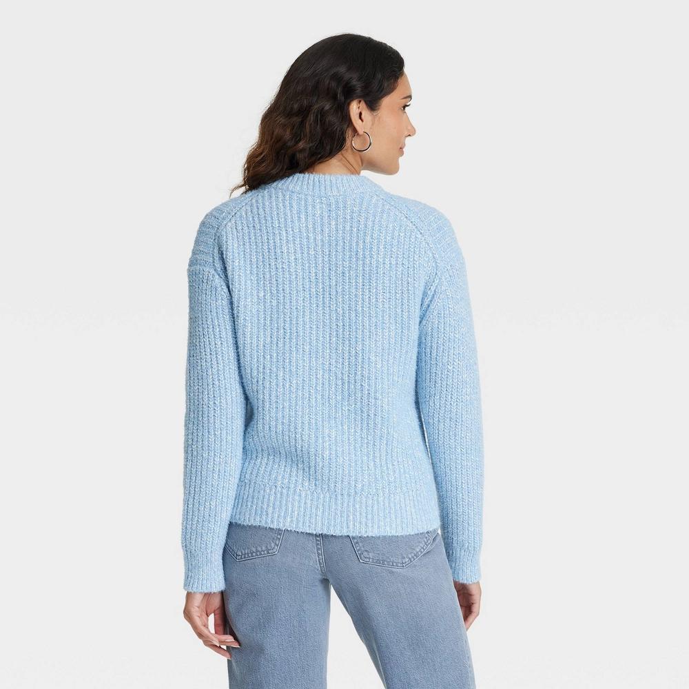 Women's Crewneck Pullover Sweater - Universal Thread™ Blue S Product Image