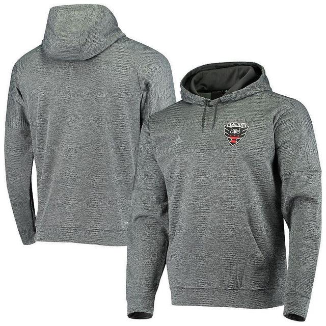 Mens adidas Heathered Black D.C. United TI Pullover Hoodie Product Image