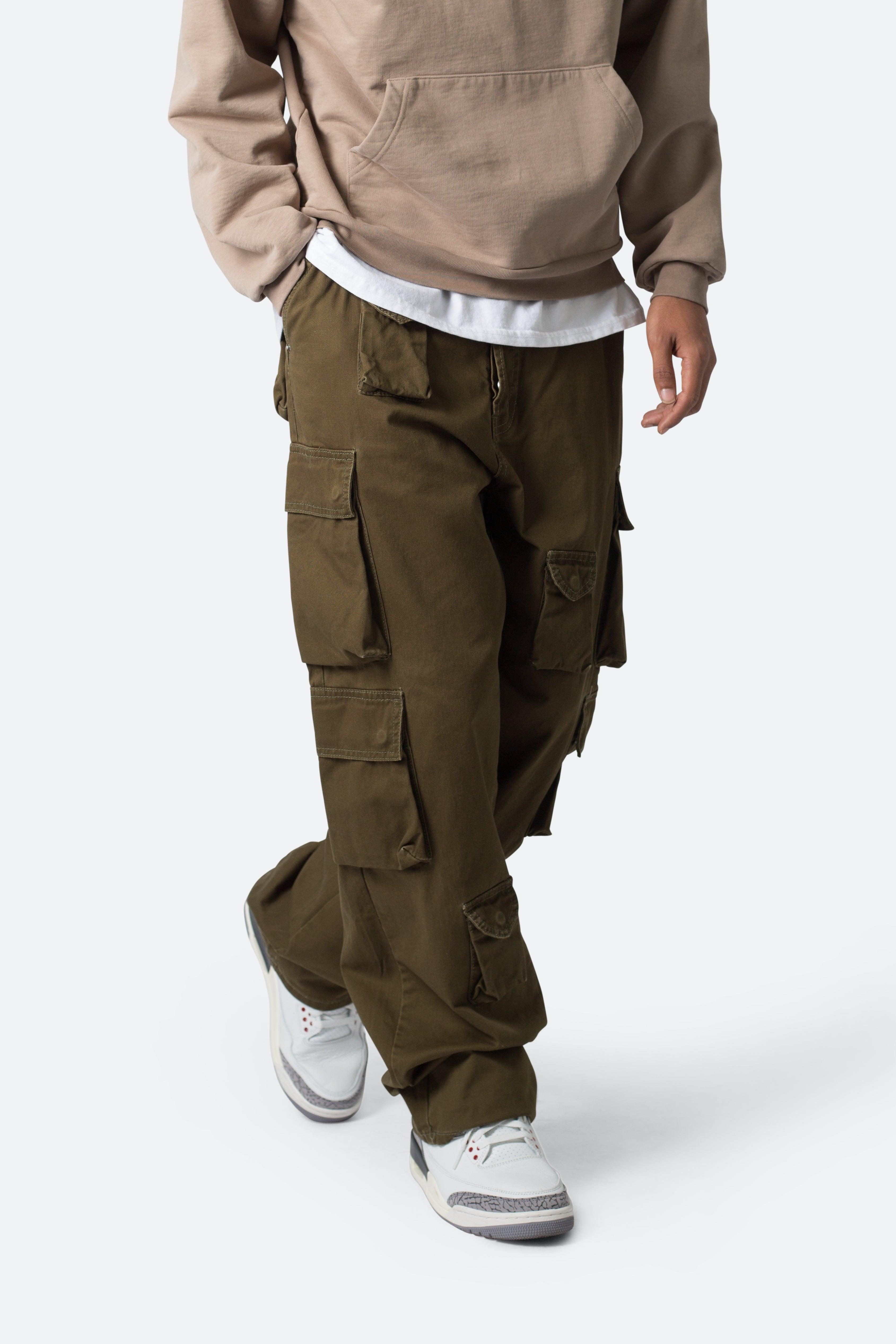 Baggy Cargo Pants - Washed Olive product image