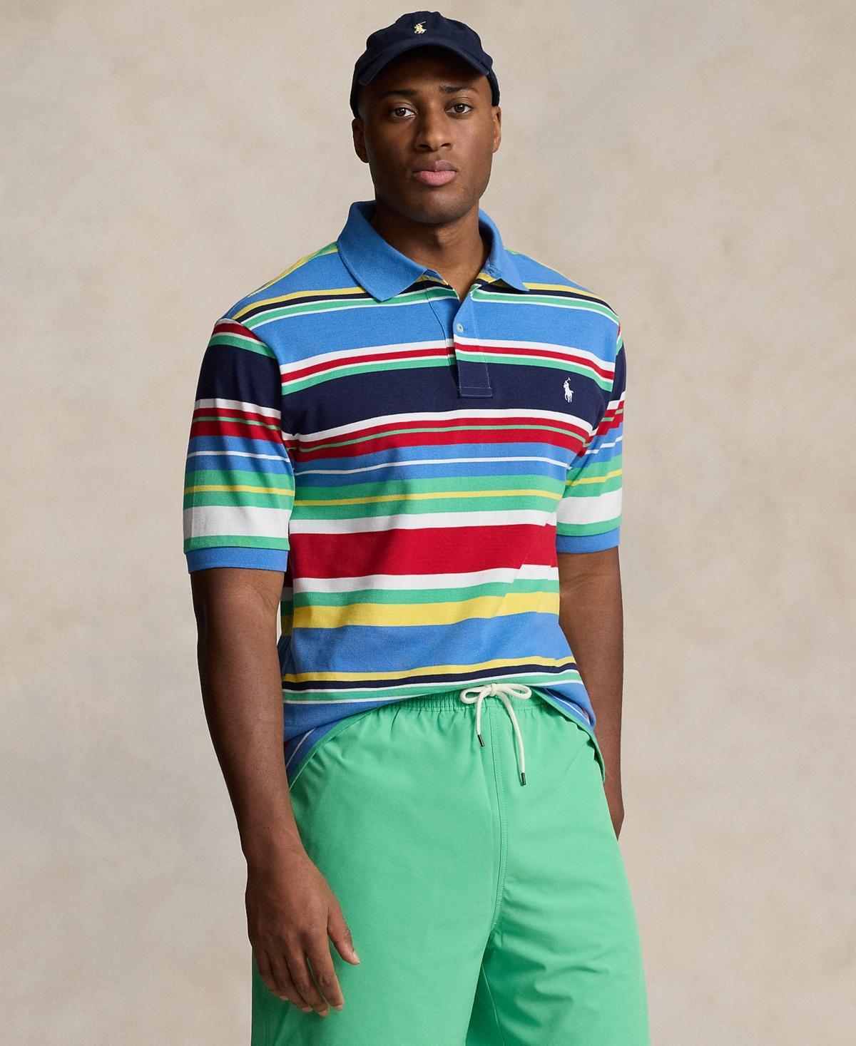 Polo Ralph Lauren Mens Big & Tall Striped Short-Sleeve Polo Shirt Product Image