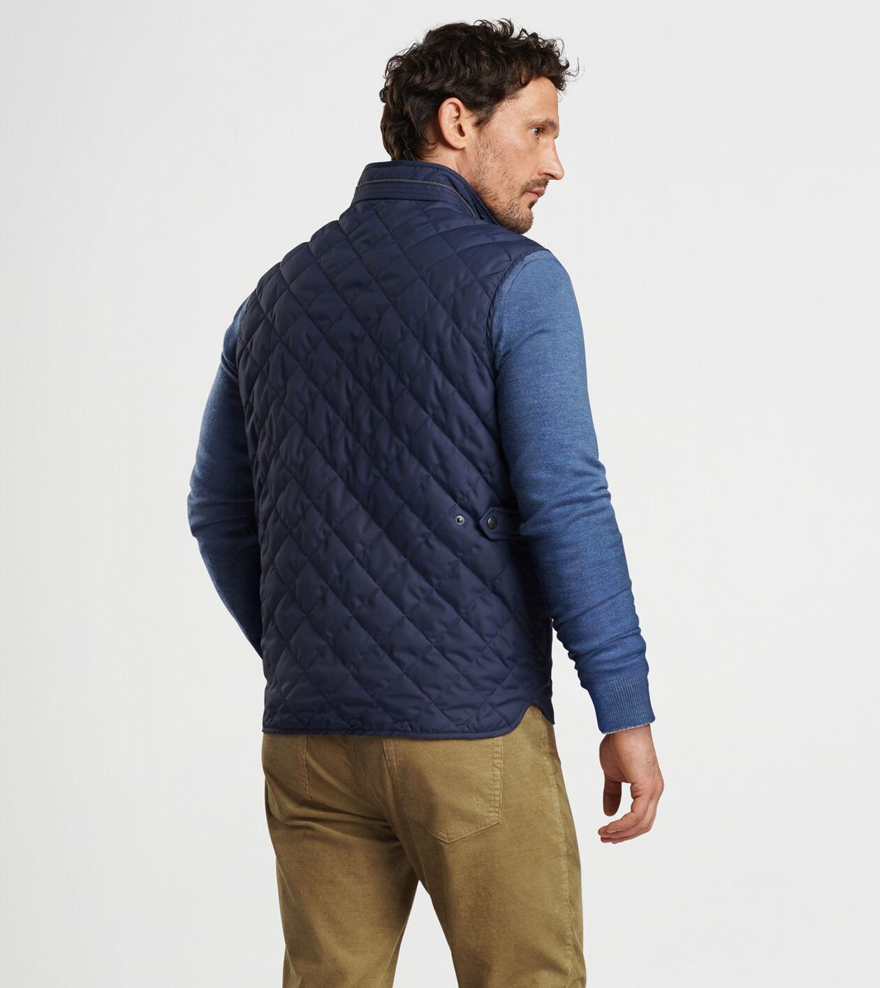 Peter Millar Mens Essex Vest | Color: Navy | Size: M Product Image