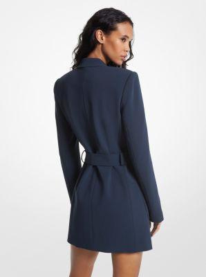 Womens Crepe Double-Breasted Blazer Dress - Midnight Blue - Size 8 - Midnight Blue - Size 8 Product Image