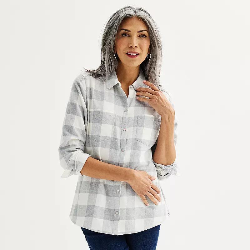 Womens Croft & Barrow The Extra Soft Plaid Flannel Shirt Product Image