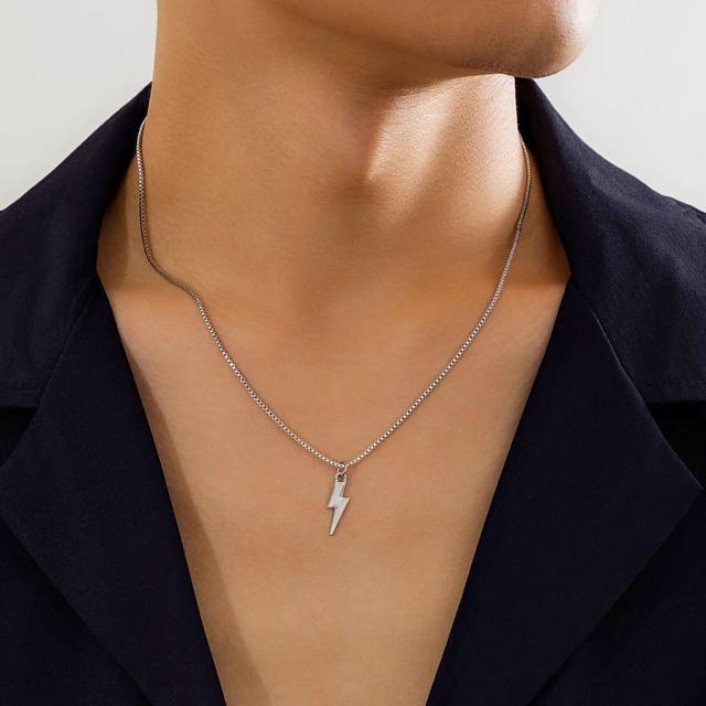 Lightning Pendant Alloy Necklace Product Image