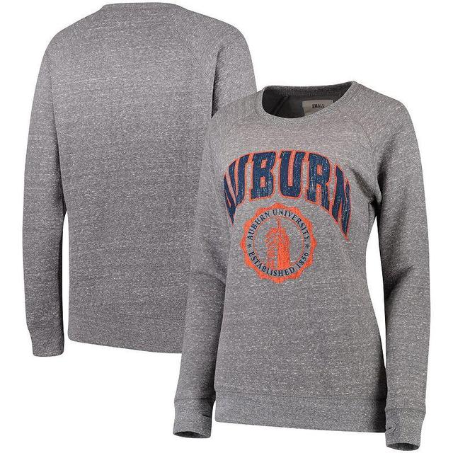 Womens Pressbox Heathered Gray Auburn Tigers Edith Vintage Knobi Pullover Sweatshirt Product Image