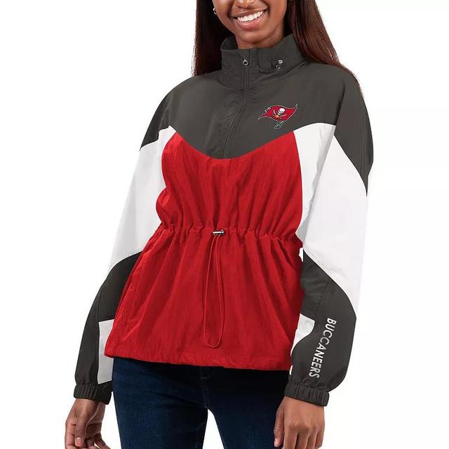 Womens G-III 4Her by Carl Banks /Pewter Tampa Bay Buccaneers Tie Breaker Lightweight Quarter-Zip Jacket Product Image