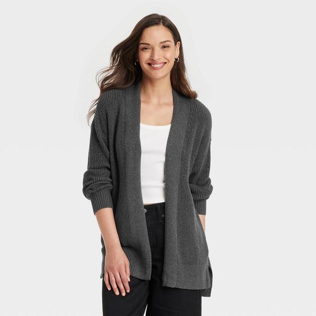 Womens Cardigan Sweater - Universal Thread Dark L Product Image