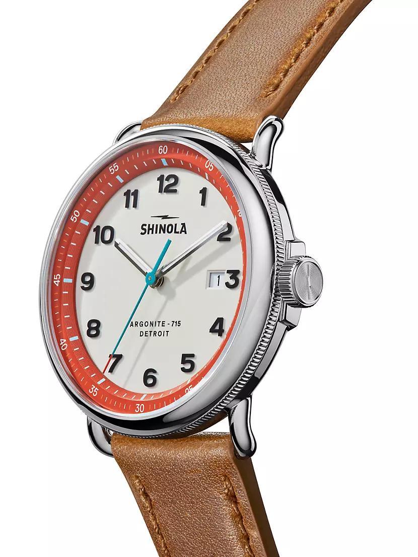 Canfield 43MM Model C Leather-Strap Watch Product Image