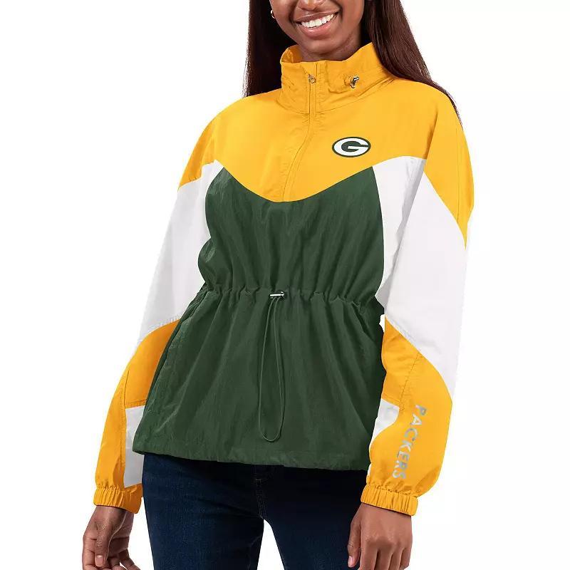 Womens G-III 4Her by Carl Banks /Gold Minnesota Vikings Tie Breaker Lightweight Quarter-Zip Jacket Product Image