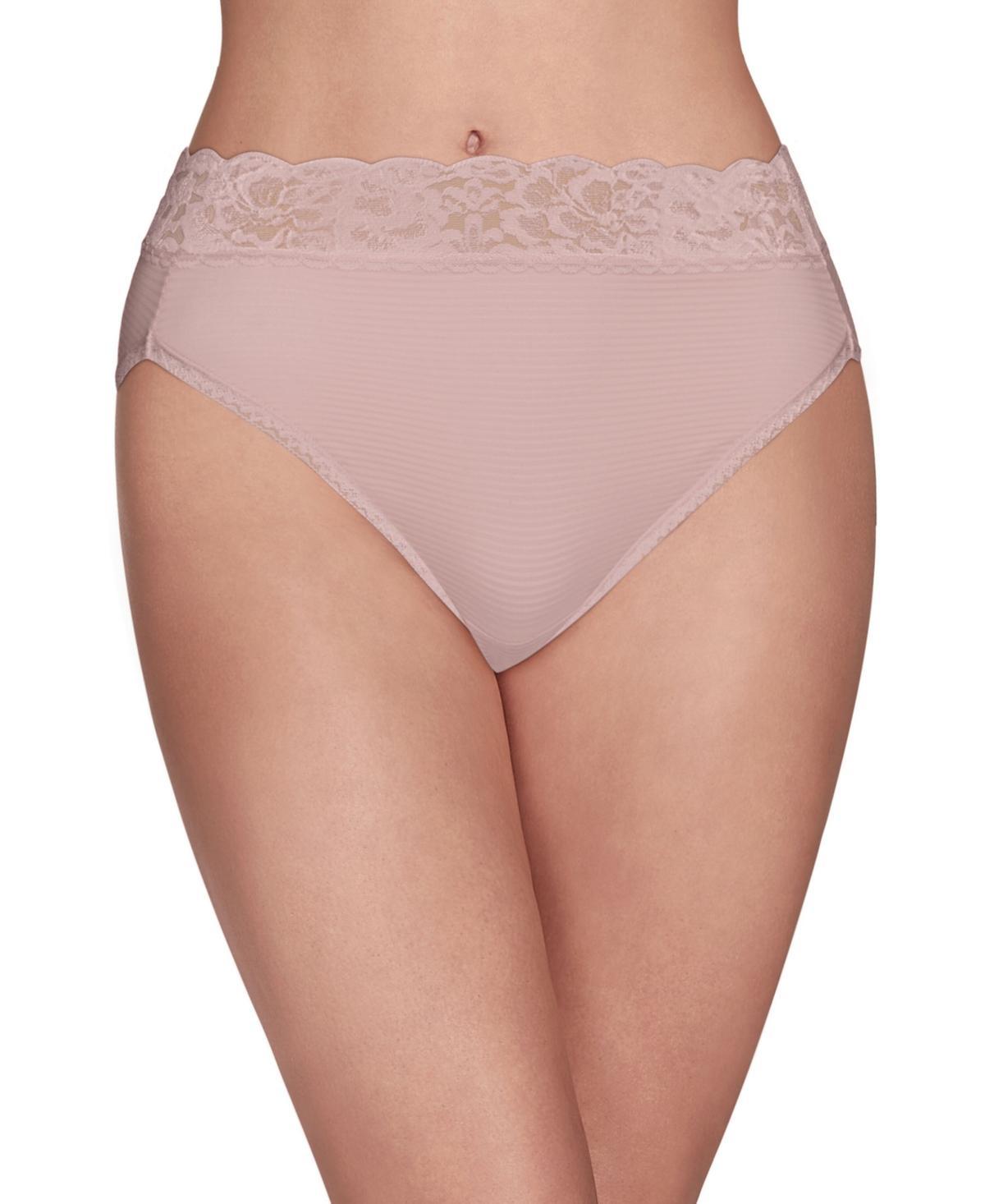 Womens Vanity Fair Flattering Lace Hi-Cut Panty 13280 Product Image