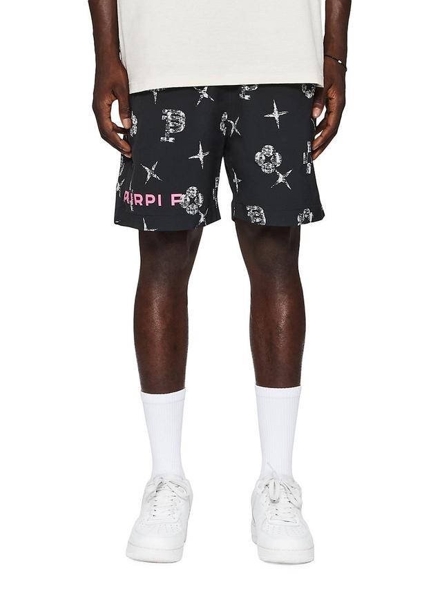 Mens Logo Printed Swim Trunks Product Image