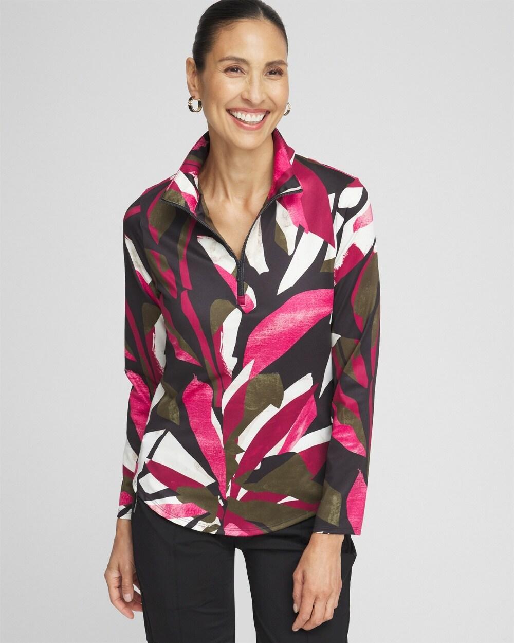 Women's Abstract Half Zip Top Product Image