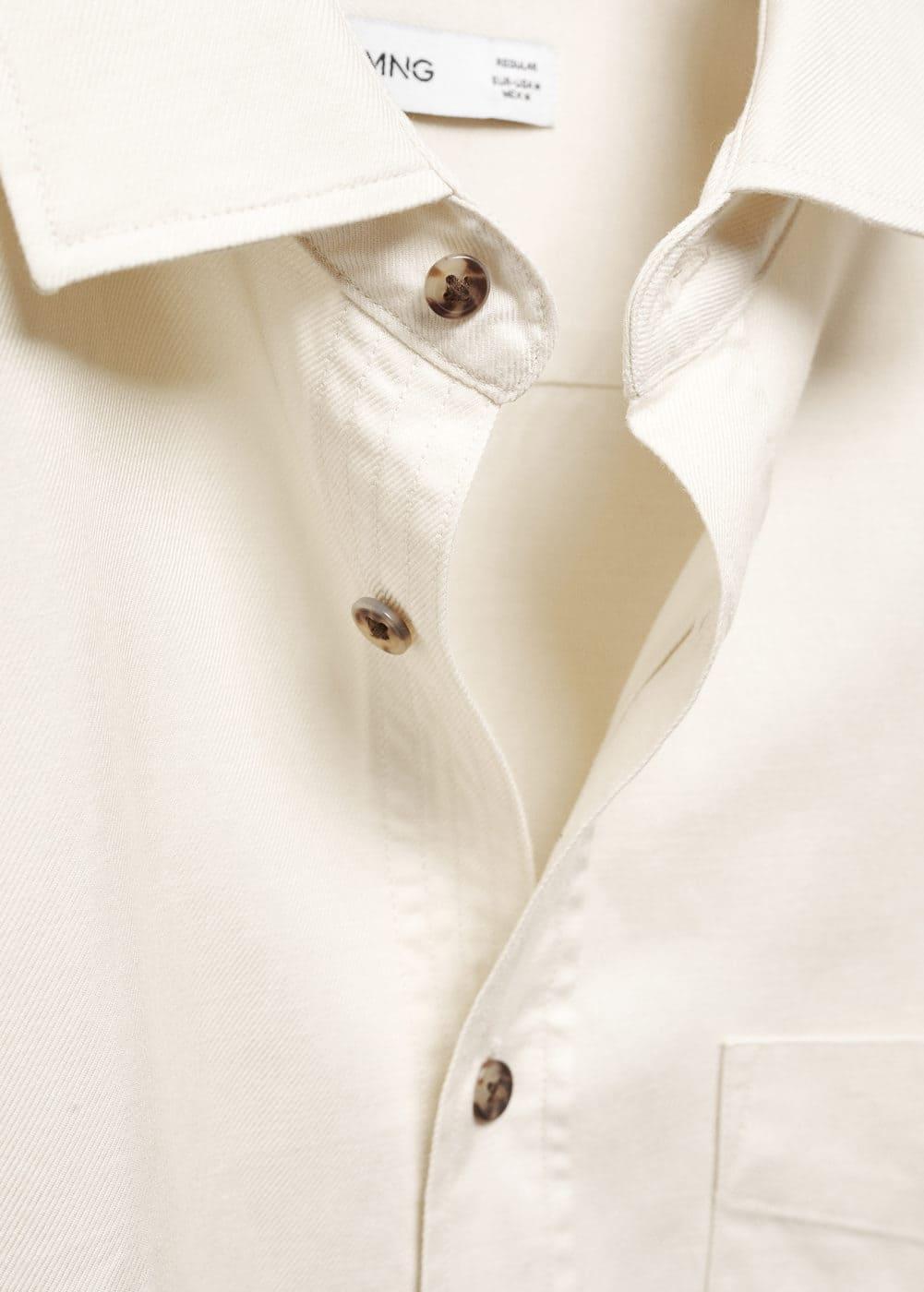 MANGO MAN - Brushed cotton twill shirt sandMen Product Image