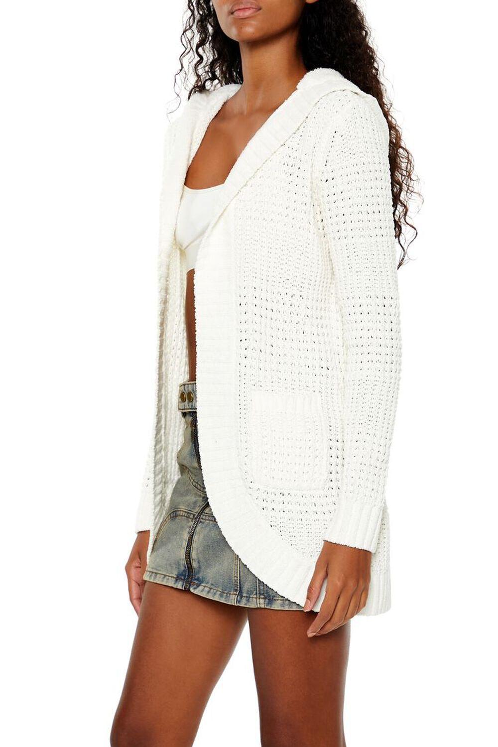 Hooded Open-Front Cardigan Sweater | Forever 21 Product Image