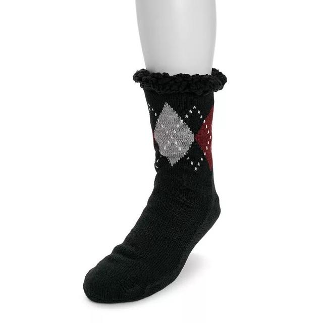 Mens MUK LUKS Cabin Socks Red Brown Product Image