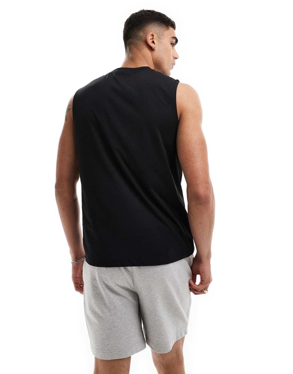 ASOS 4505 slim fit performance tank top with quick dry fabric in black Product Image