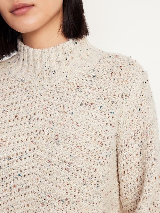 Mock-Neck Crop Sweater Product Image