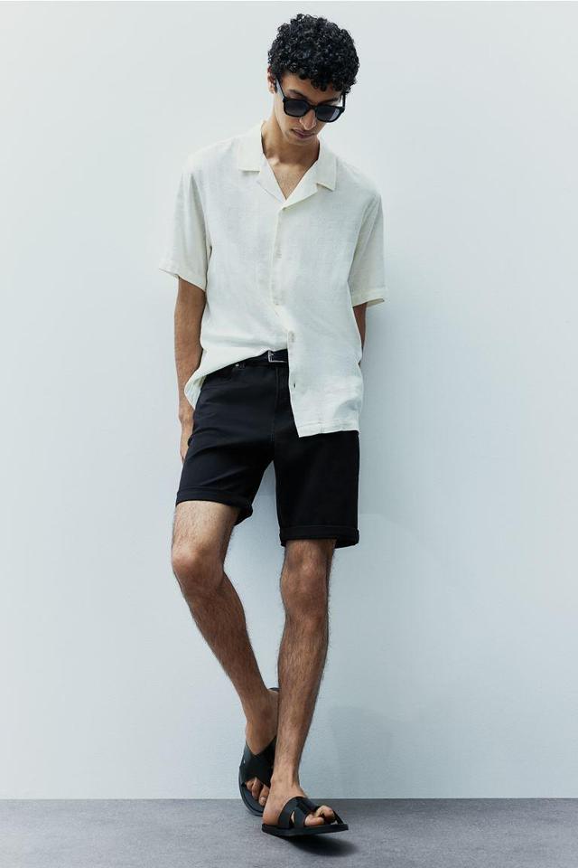 Slim Fit Cotton Twill Shorts Product Image