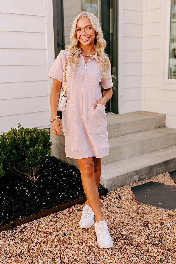 Casual Outing Mini Dress in Blush Product Image