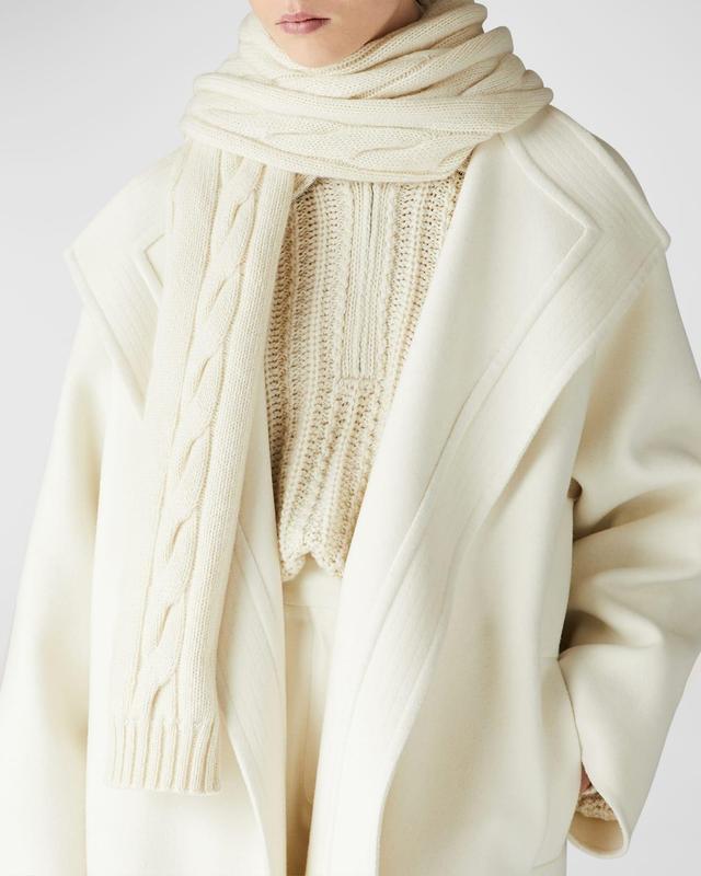 Womens Napier Cashmere Cable-Knit Scarf Product Image