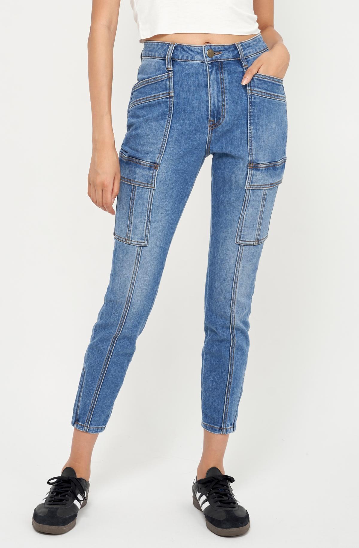 Joie Womens Winifred Skinny Cargo Denim Pant Product Image