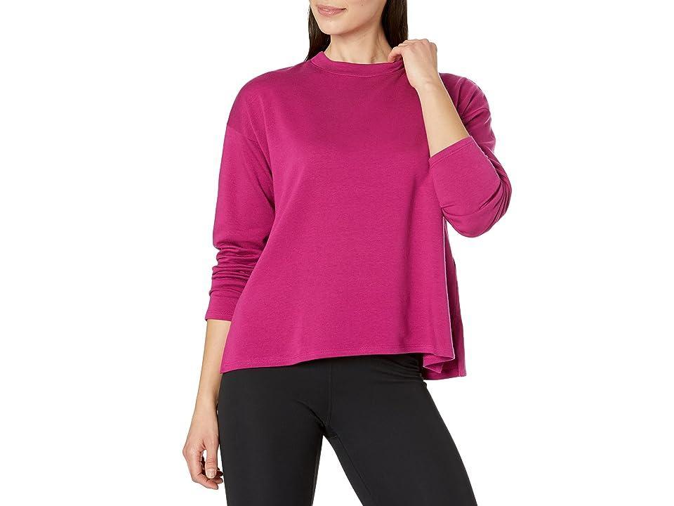 Eileen Fisher Crewneck Drop-Shoulder Terry Top - Size: 1X - DELPHINE Product Image