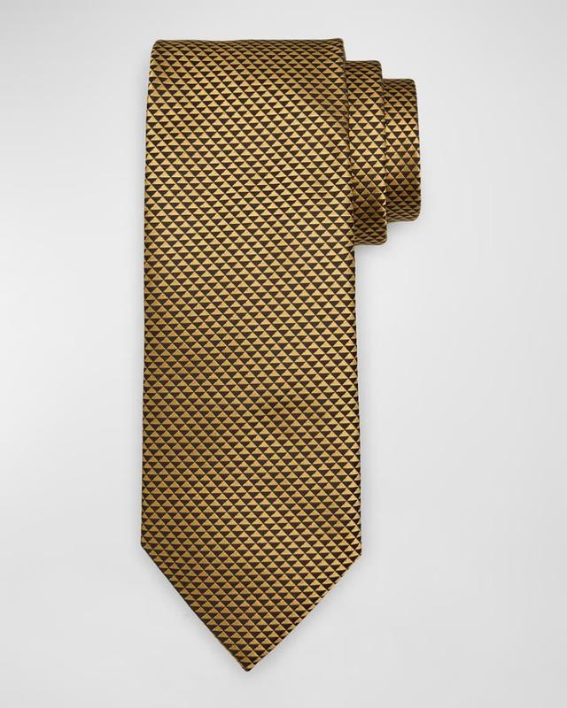 Men's Diamond Woven Silk Tie Product Image