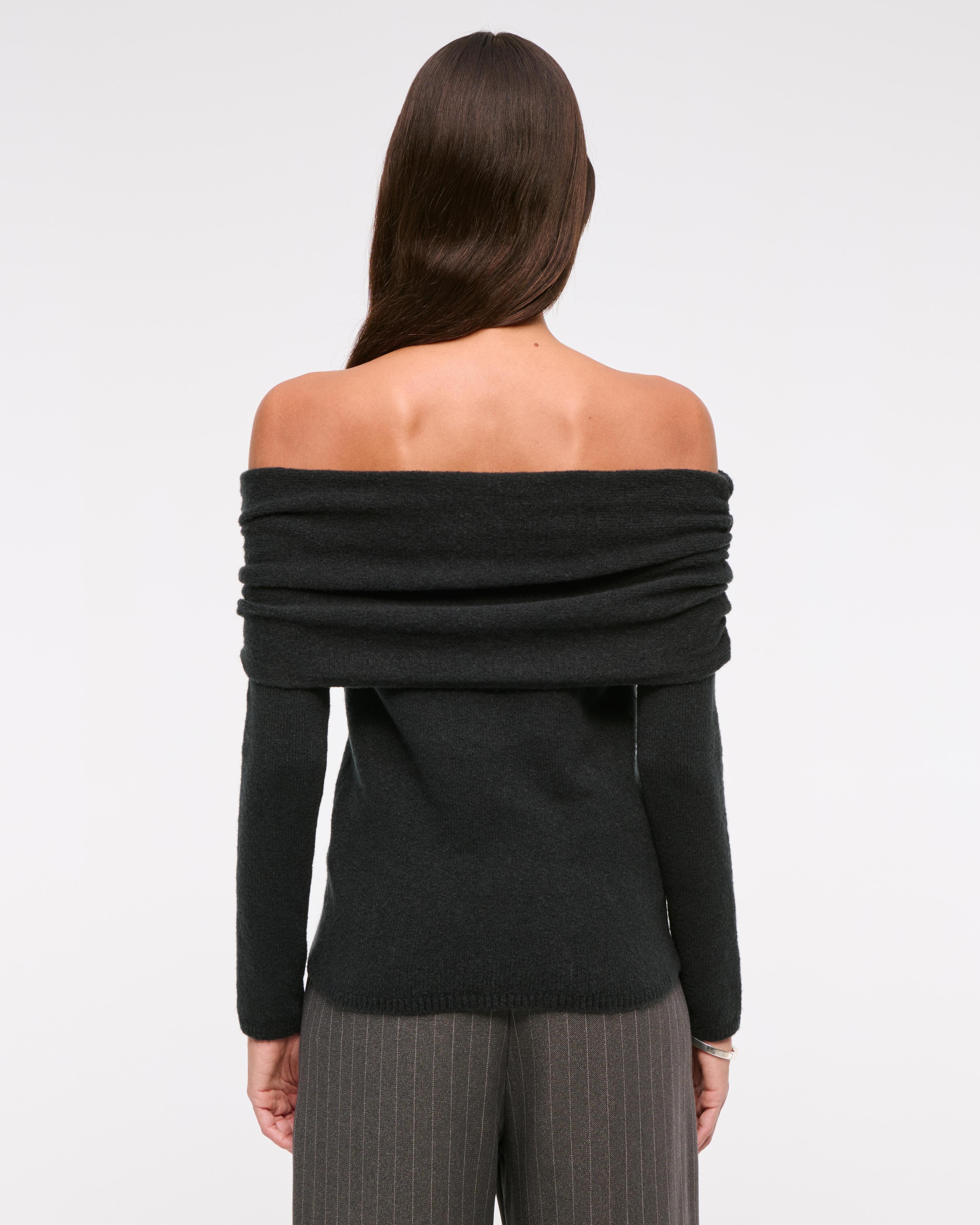 Foldover Off-The-Shoulder Sweater Product Image