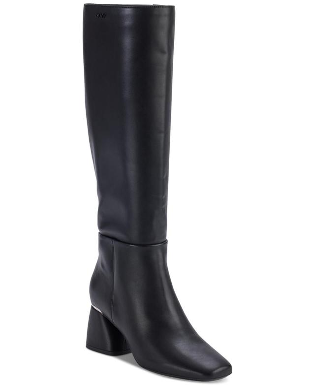 Dkny Womens Cana Block Heel Knee High Dress Boots Product Image