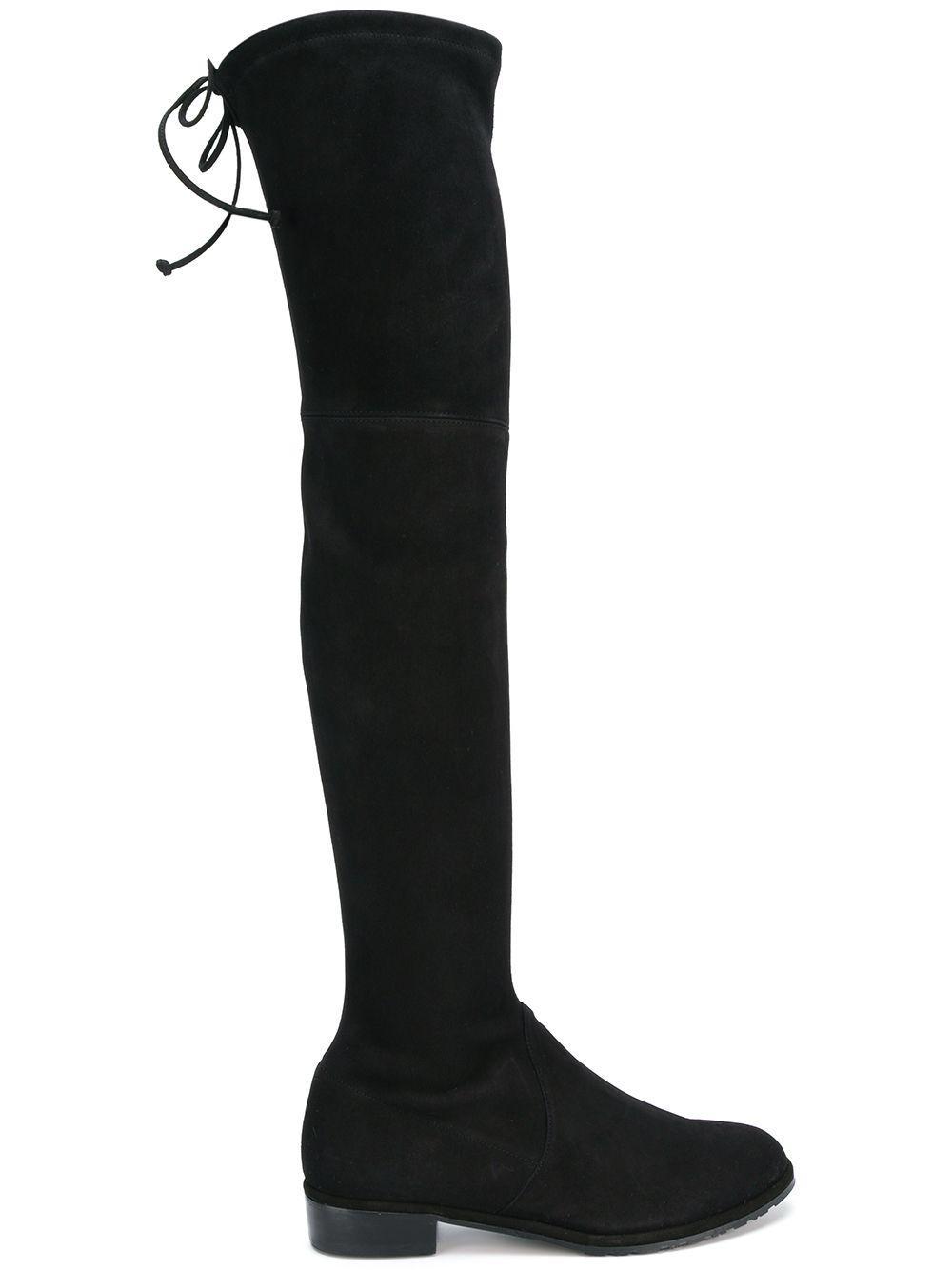 STUART WEITZMAN Lowland Suede Over-the-knee Boots In Black Product Image