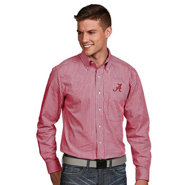 Mens Antigua Alabama Crimson Tide Associate Plaid Shirt Product Image