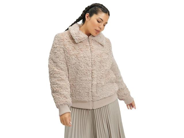 UGG Viviana Bomber Jacket Faux Fur (Antique) Women's Clothing Product Image