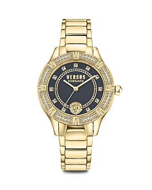 Versus Versace Womens Canton Road Gold Ion Plated Stainless Steel Bracelet Watch 36mm Product Image