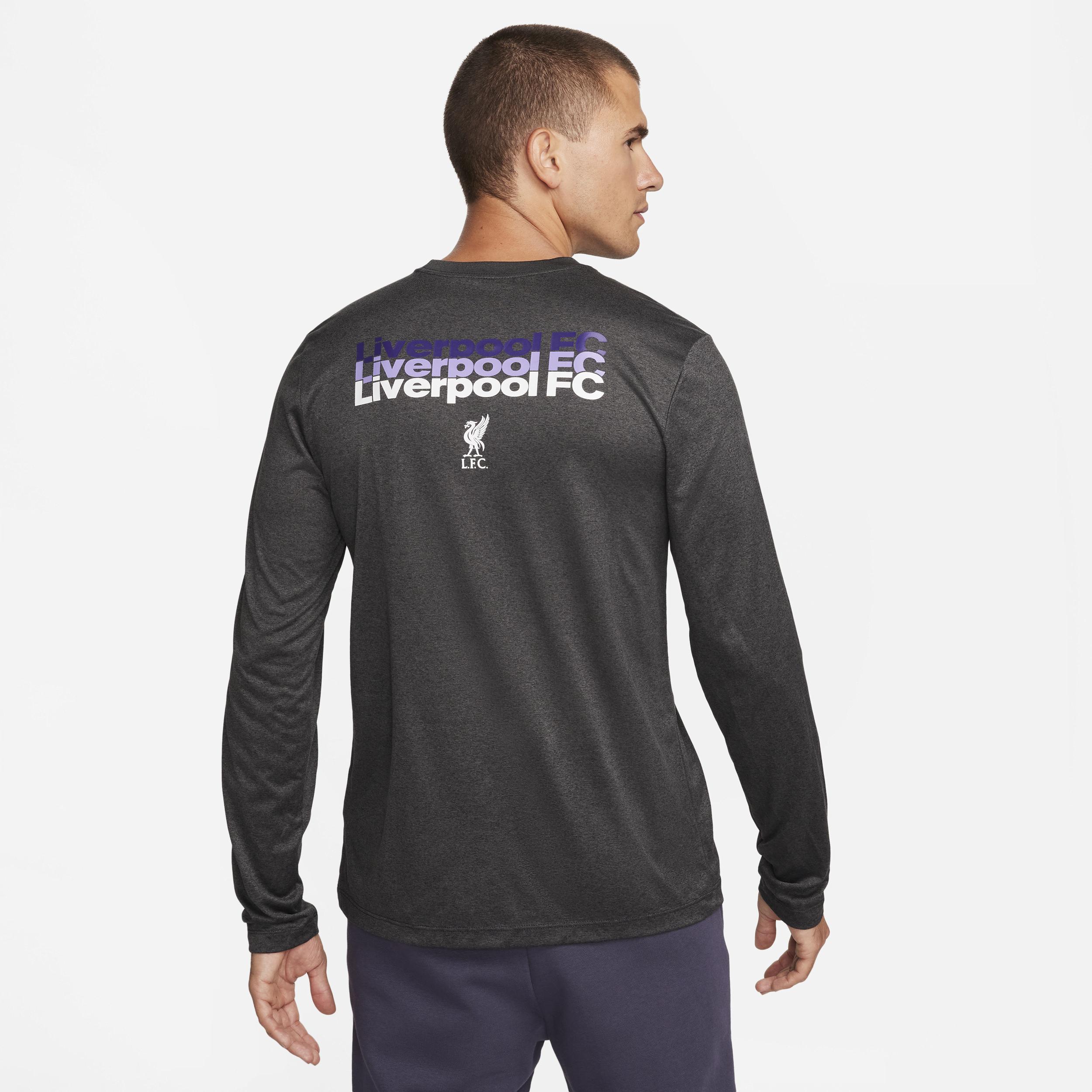 Mens Nike Heather Charcoal Liverpool Legend Long Sleeve T-Shirt Product Image