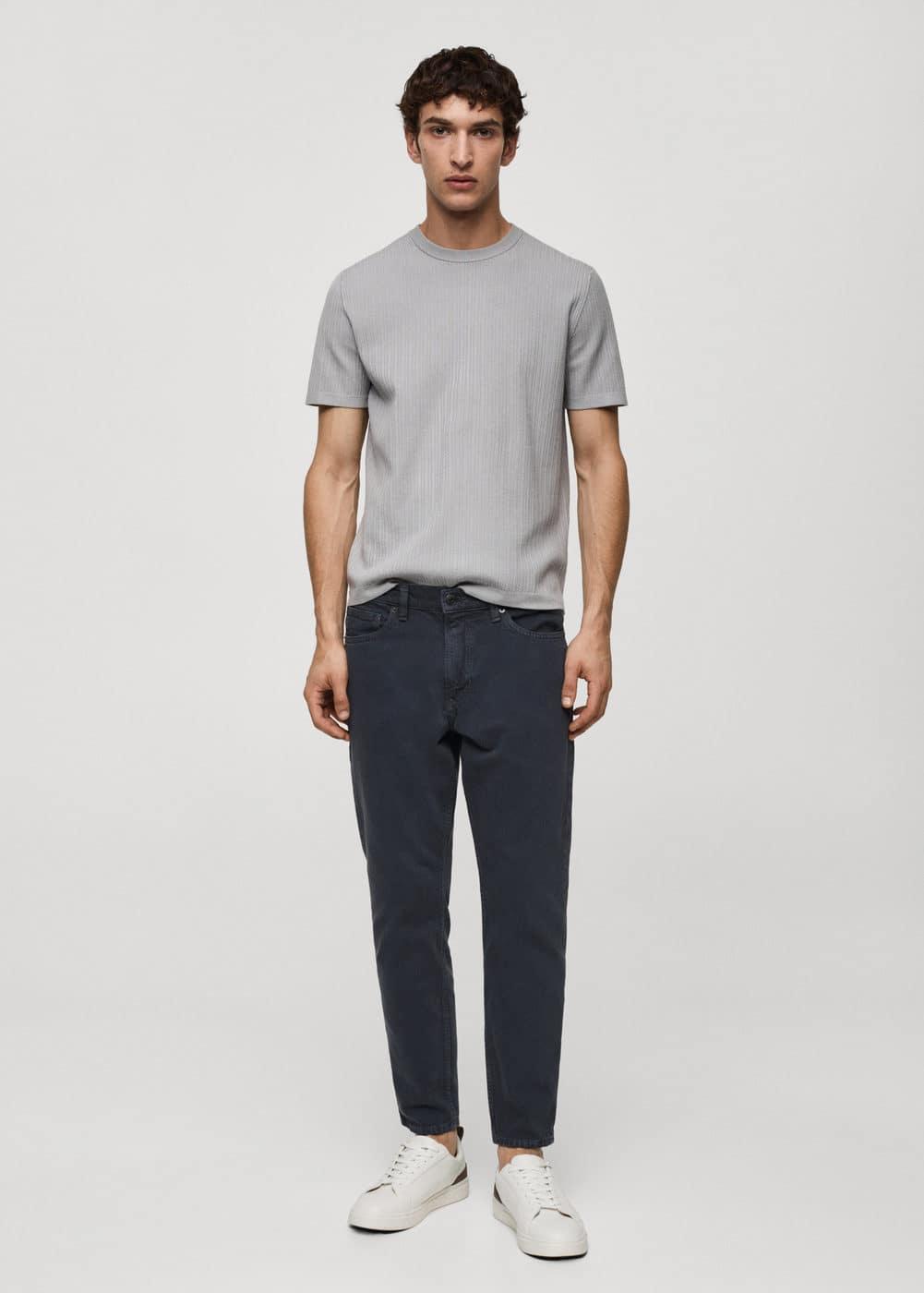 MANGO MAN - Ben cotton tappered-fit jeans night blueMen Product Image