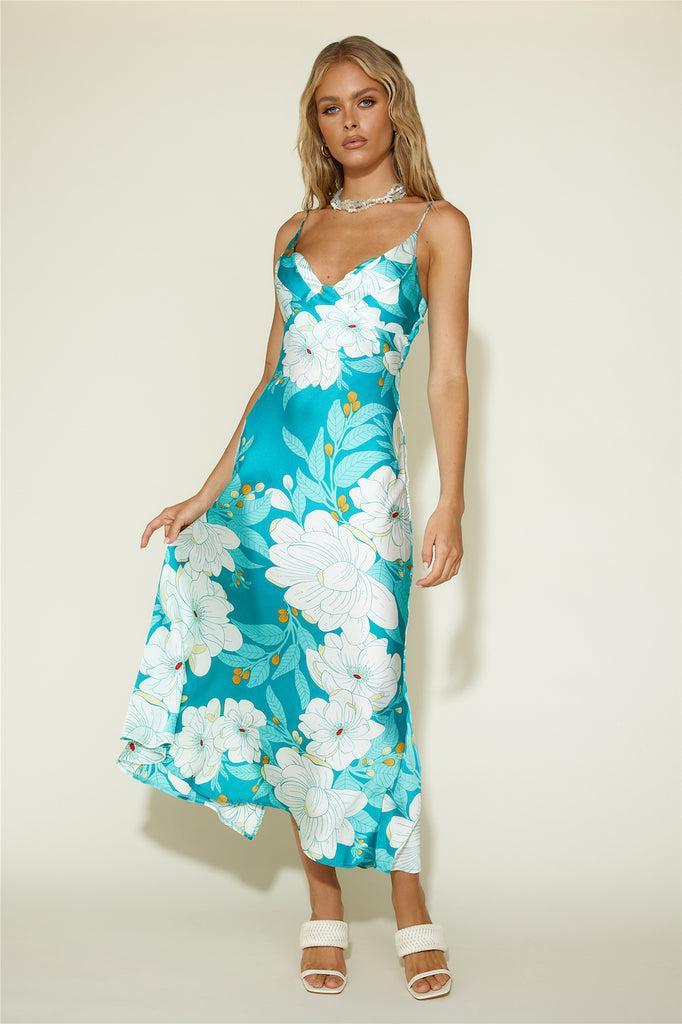 Disappear in the Clouds Maxi Dress Blue Product Image