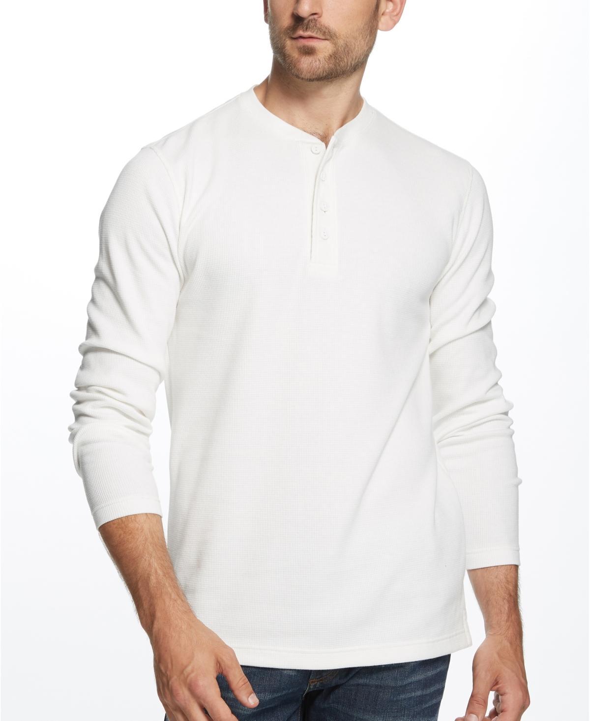 Weatherproof Vintage Mens Long Sleeved Waffle Henley T-shirt Product Image