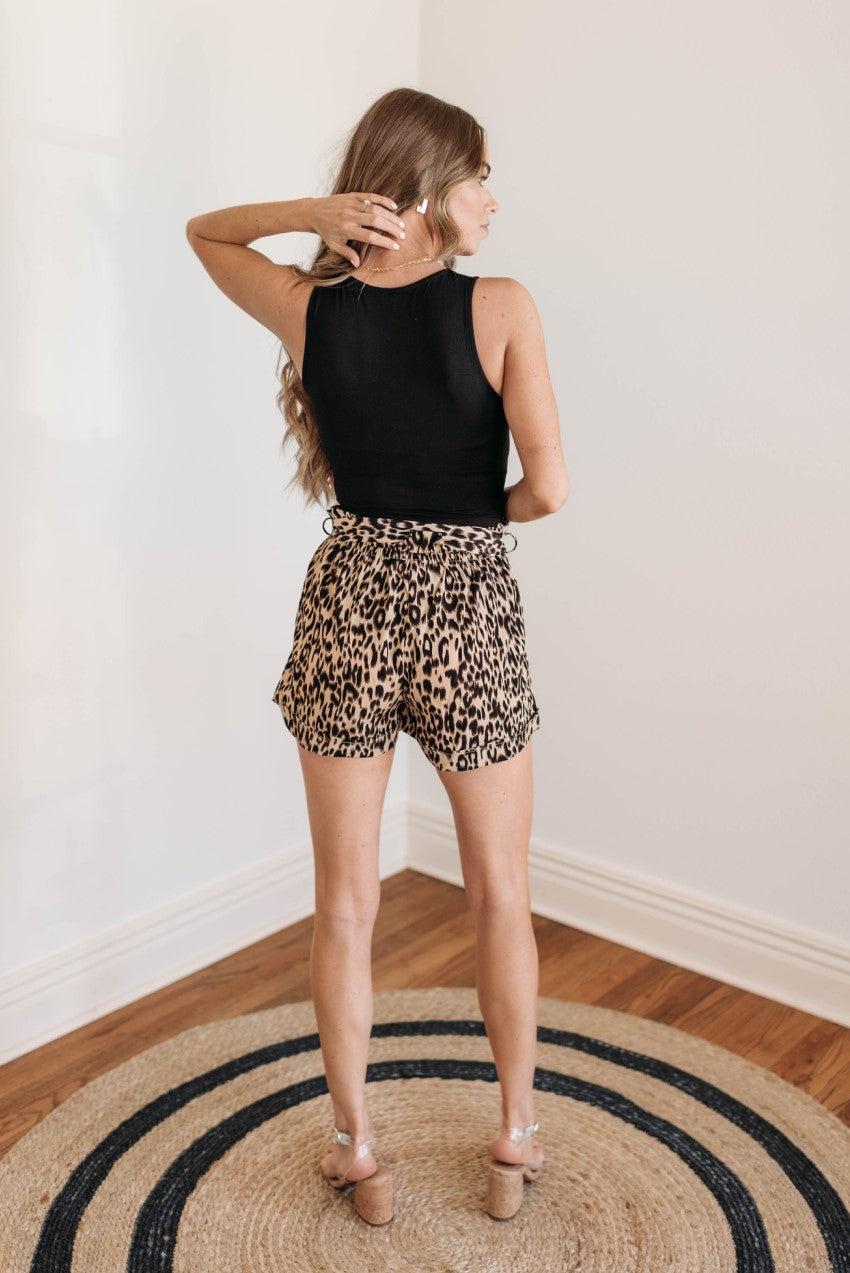 She's Stealing Hearts Animal Print Shorts FINAL SALE Product Image