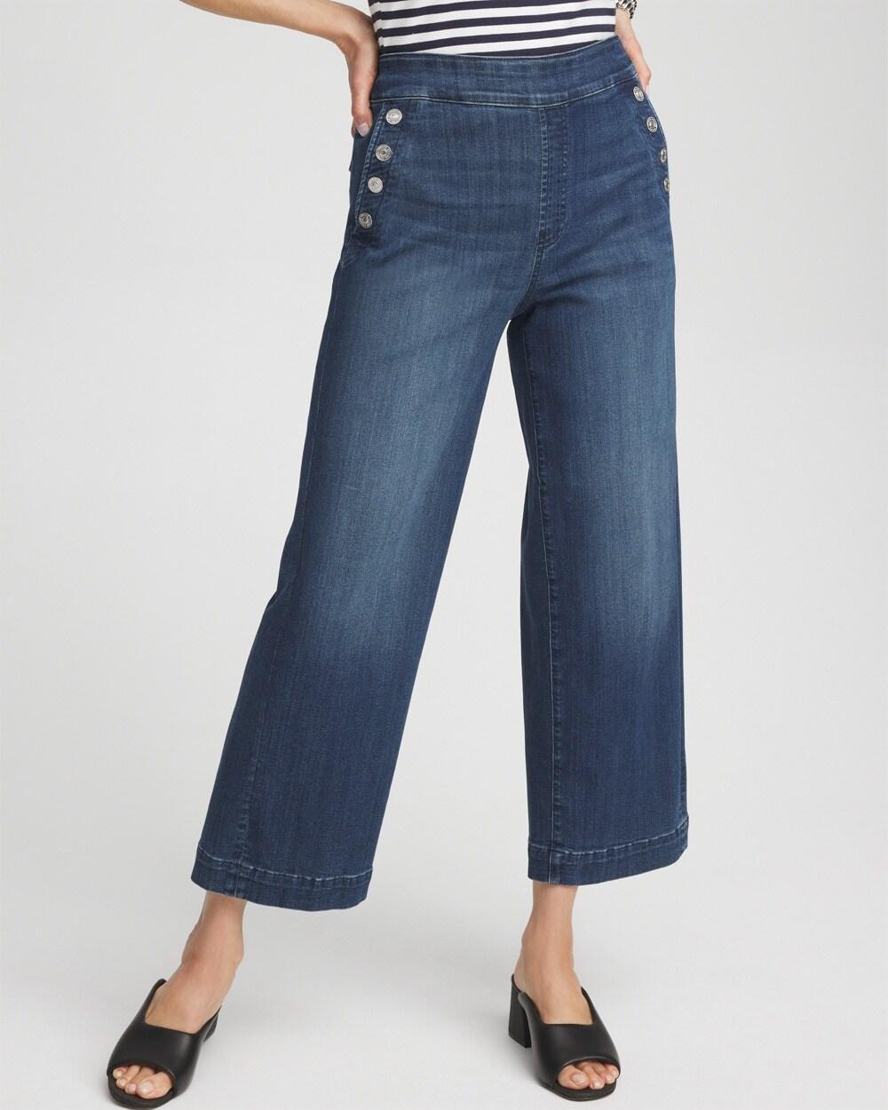 Chico's Pull-On Wide Leg Ankle Jeans Product Image