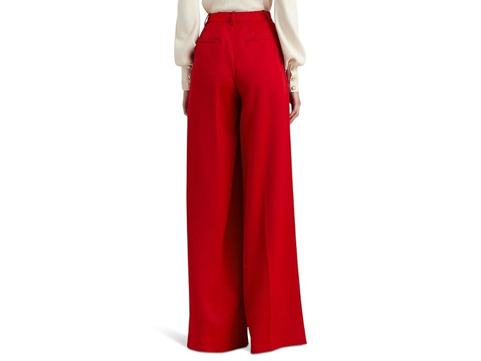 Lauren Ralph Lauren Womens Pleated Satin Crepe Wide-Leg Pants Product Image