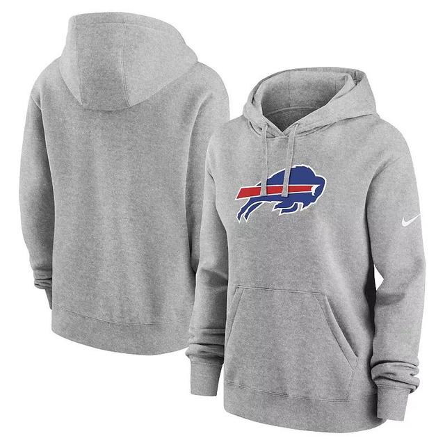 Womens Nike Heather Gray Buffalo Bills Club Fleece Pullover Hoodie Product Image