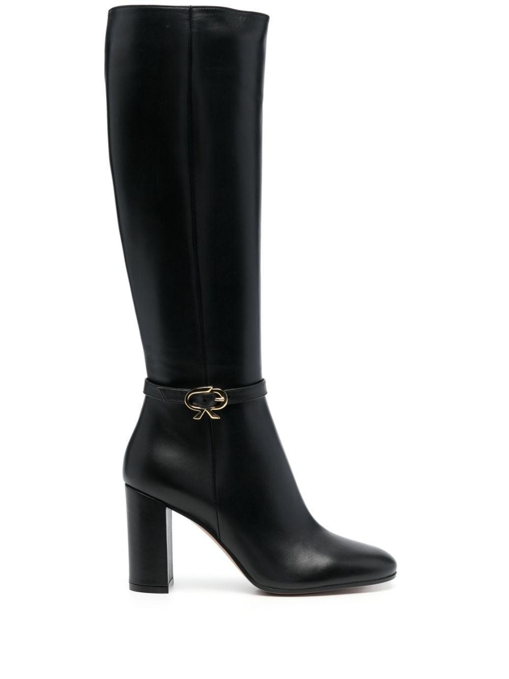 Ribbon 85mm leather boots Product Image