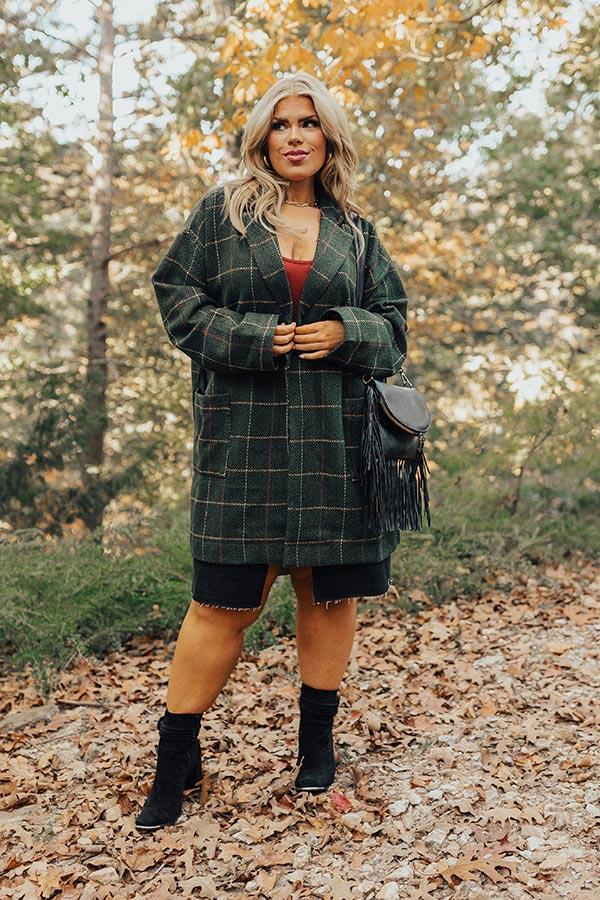 Oak & Maple Plaid Coat Curves Product Image