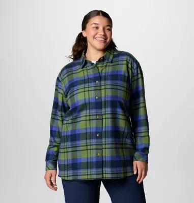 Plus Size Columbia Holly Hideaway Plaid Flannel Shirt, Womens Product Image