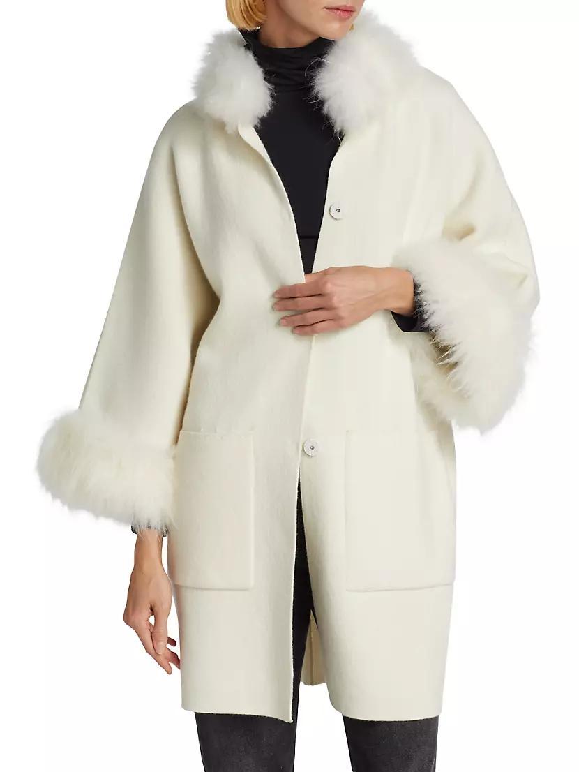 Cashmere Shearling-Trimmed Coat Product Image