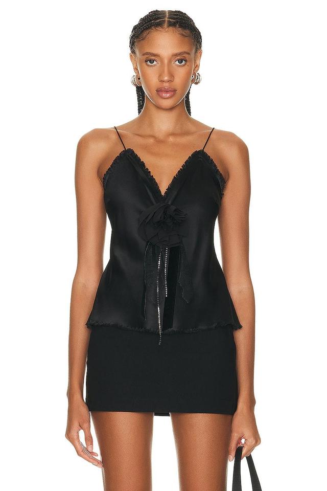 LoveShackFancy Lorel Cami Top Black. (also in ). Product Image