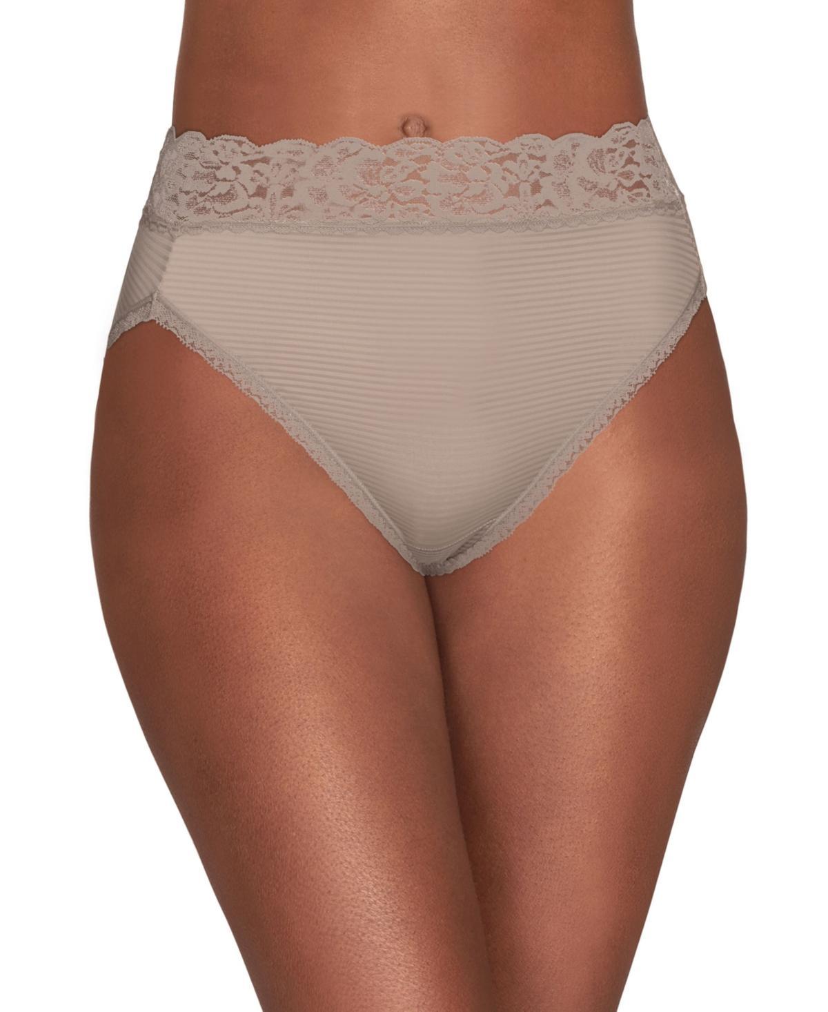 Womens Vanity Fair Flattering Lace Hi-Cut Panty 13280 Product Image