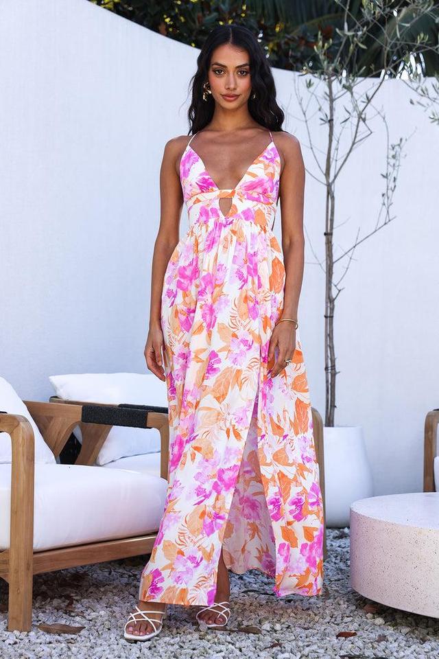 HELLO MOLLY Fancy Resort Maxi Dress Orange Product Image