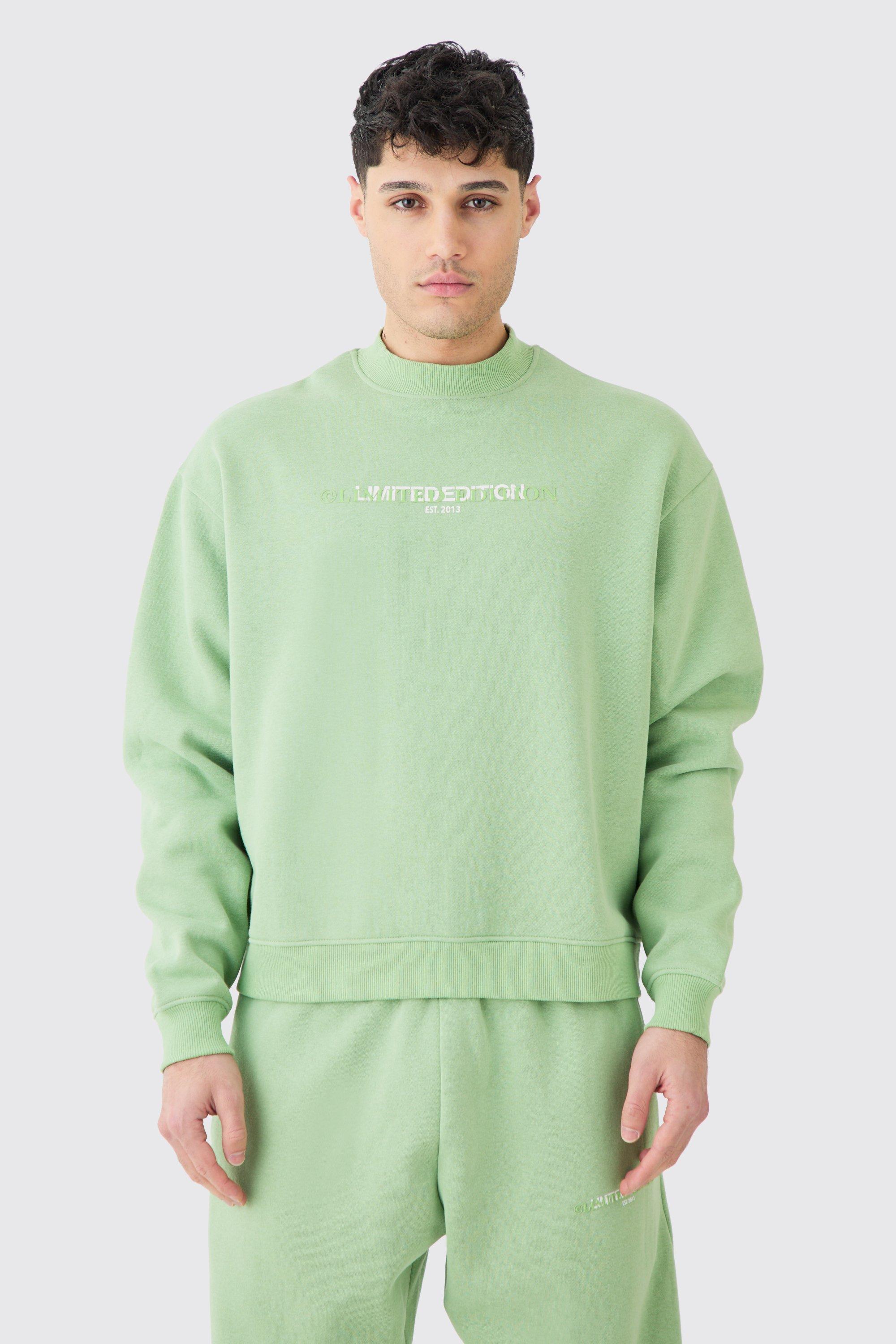 Oversized Extended Neck Limited Sweatshirt | boohooMAN USA Product Image